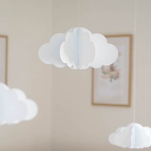 Chmurki 3D wiszące – ozdoba do pokoju dziecka