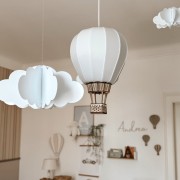 Hot air balloon wall lamp for kids room, perfect for nursery decor and gifts